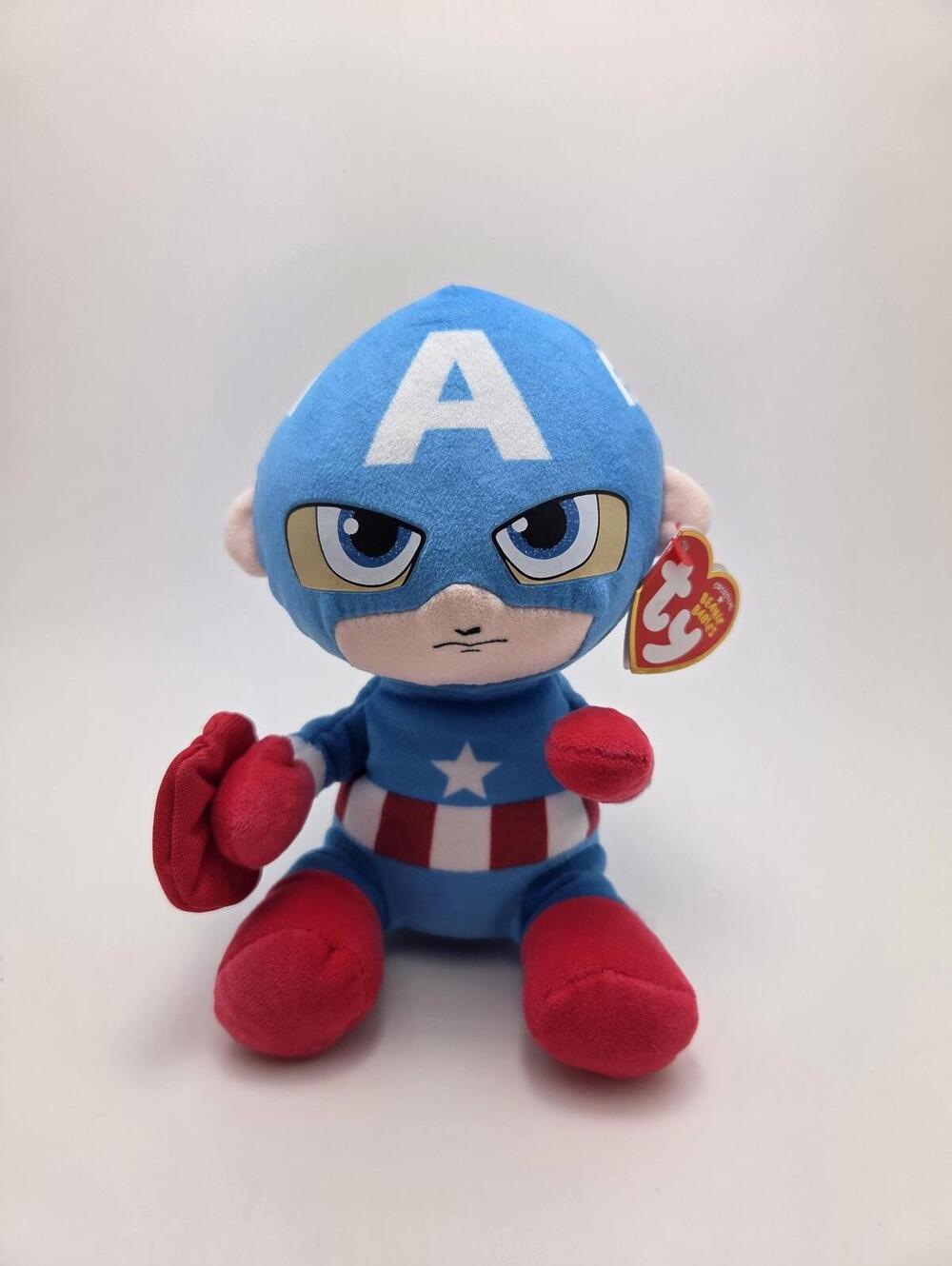 Ty Beanie Baby “Captain America” Plush (6 inch)